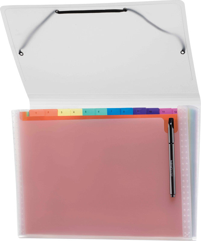 Kolma Sammelmappe für A4, Kunststoff, mehrfarbig, mit Gummizug