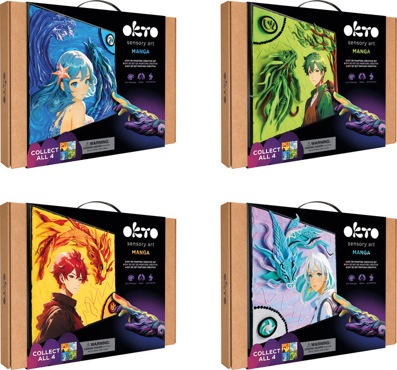 Okto Sensory Art – Modelliermasse-Set 3D Painting Manga – ab 10 Jahren – 290 × 290 mm