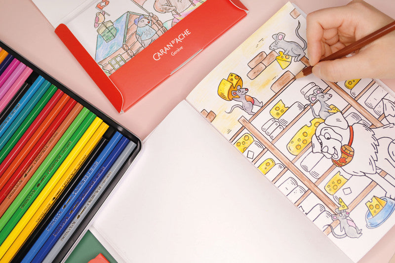 Caran d-Ache Caran d'Ache – Malbuch, Karton, 14,8 × 21 cm, Mehrfarbig