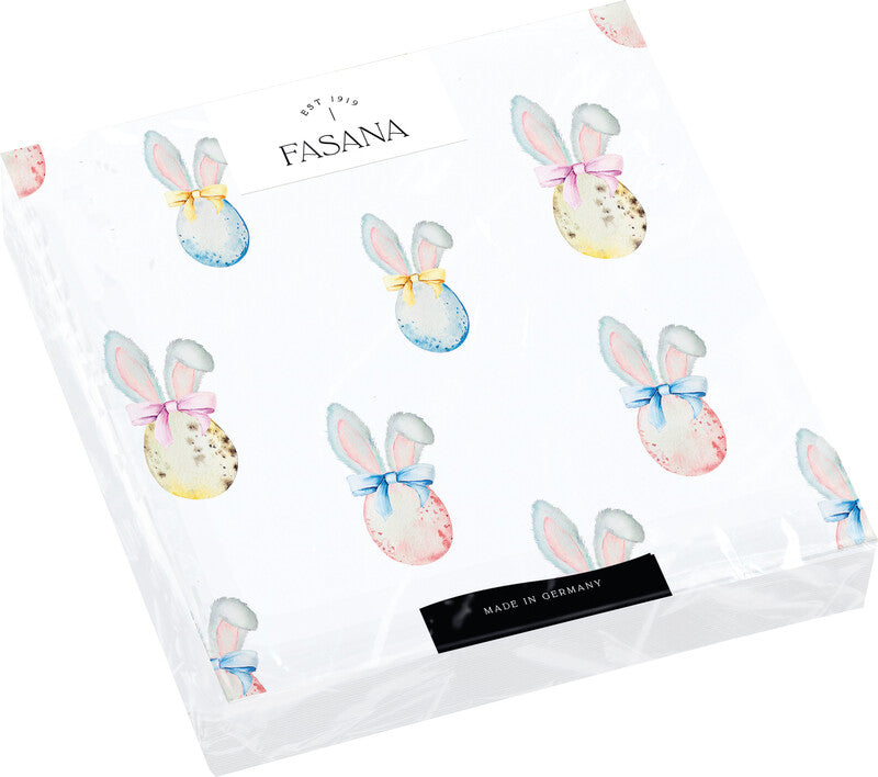 Fasana Servietten Funny Easter Eggs – 24 × 24 cm – 3-lagig, Tissue – 20 Stk., FSC