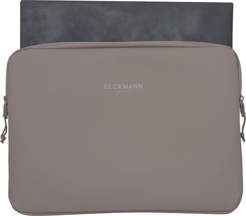 Beckmann Street Notebook-Schutzhülle – wasserabweisend, Stossschutz, recyceltes PET (rPET), warmgrau