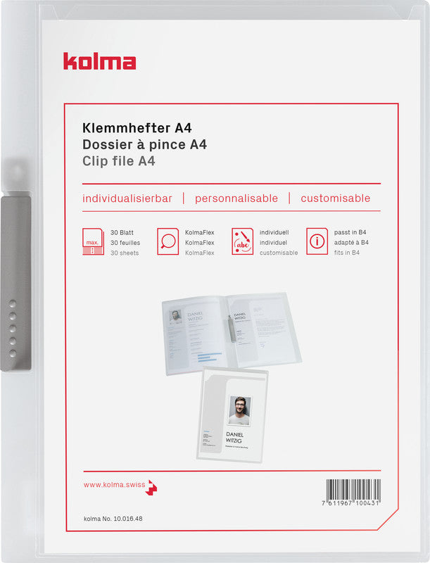 Kolma Konferenzmappe – A4, Kunststoff, transparent