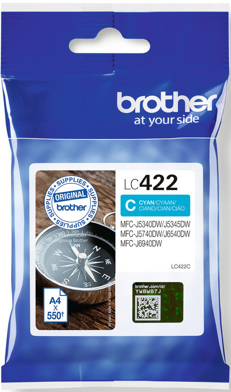 Brother Tintenpatrone, Cyan, 550 Seiten
