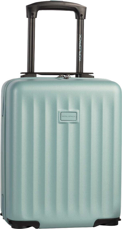 Worldpack Hartschalen-Trolley, 24 l, 4 Doppelrollen, ABS, Graublau, 30 × 40 × 20 cm