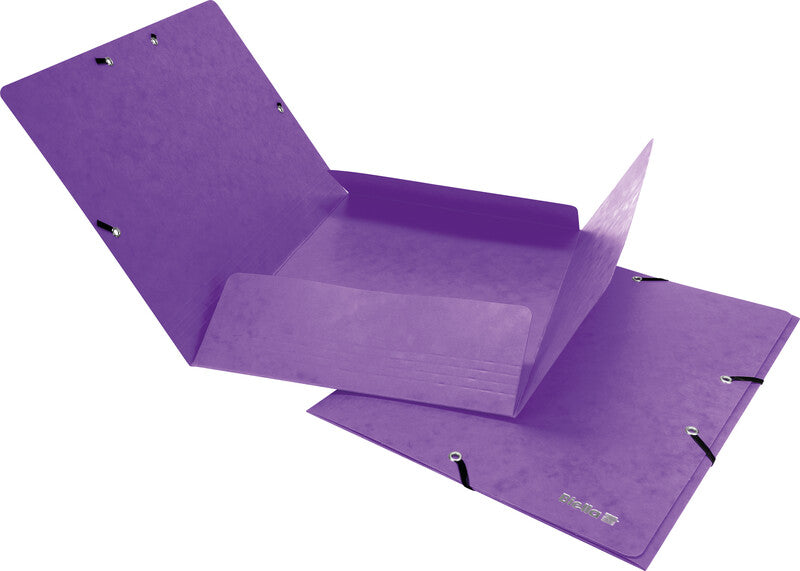 Biella Sammelmappe für A4, Karton, violett, mit Gummizug