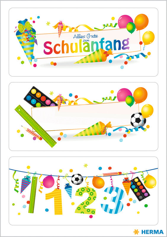 HERMA Schmucketiketten – 84 × 120 mm – mehrfarbig – 9 Stk.