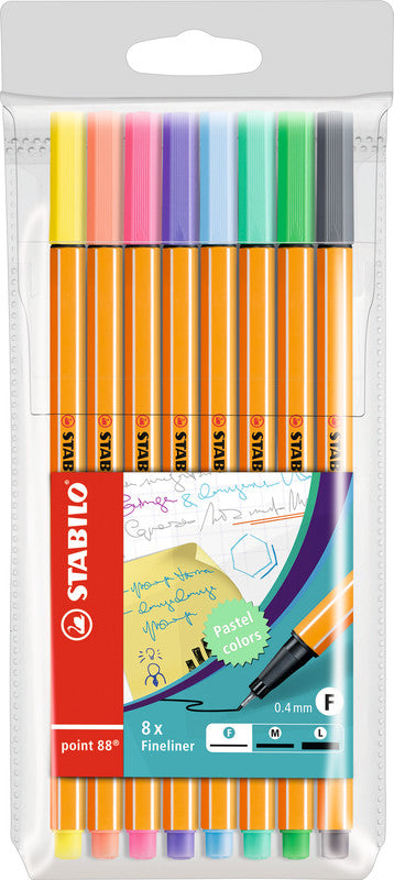 STABILO Fineliner – 8er-Set 0,4 mm – sortiert