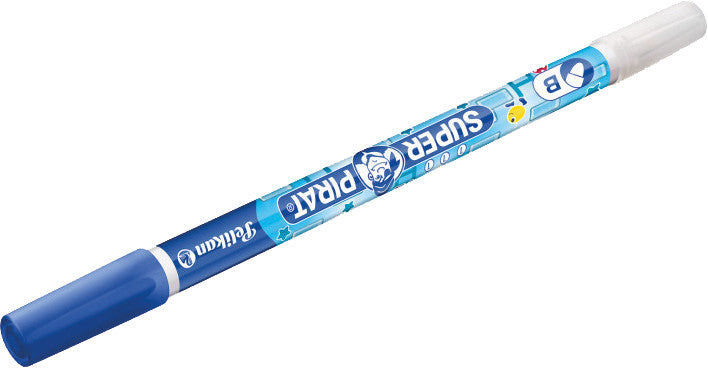 Pelikan Tintenlöscher Super Pirat – breit – blau – Blister 2 Stk.