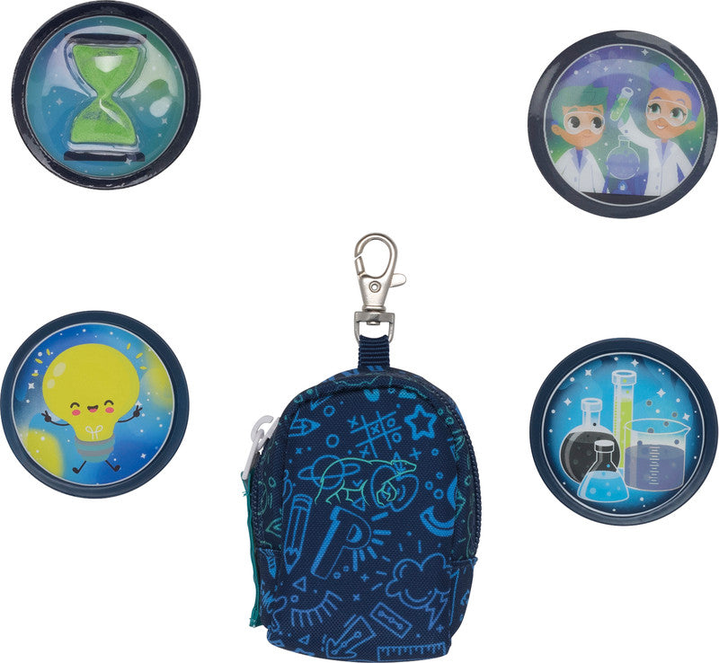 Beckmann Classic Schulrucksack – 6-teilig – Science – Recycelte Materialien – B 24,0 cm×H 37,0 cm×T 25,0 cm
