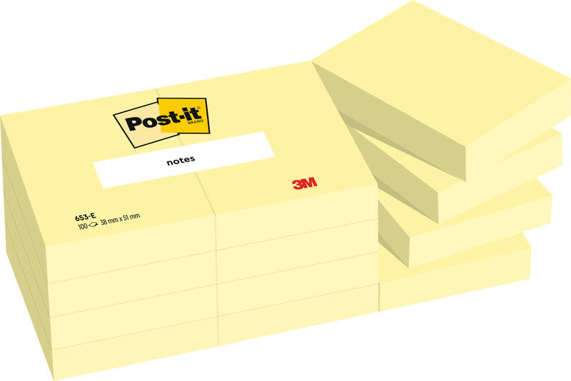 Post-it Haftnotizen – 51×38 mm – Gelb, 3×100 Blatt, PEFC