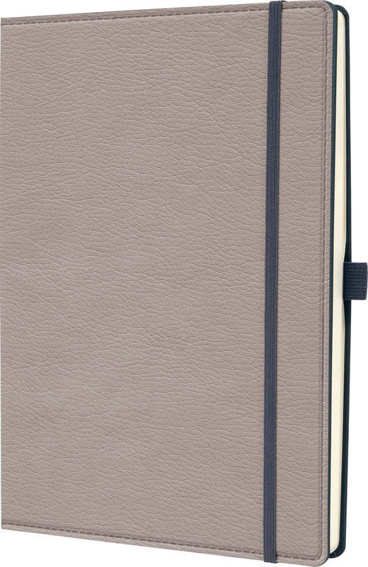 Sigel Notizbuch, 187 × 280 mm, punktkariert, Fadenheftung, 194 Seiten, 80 g/m² – beige