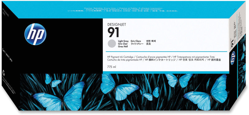HP Tintenpatrone 91, Hellgrau – für Inkjetdrucker/Multifunktionsgeräte