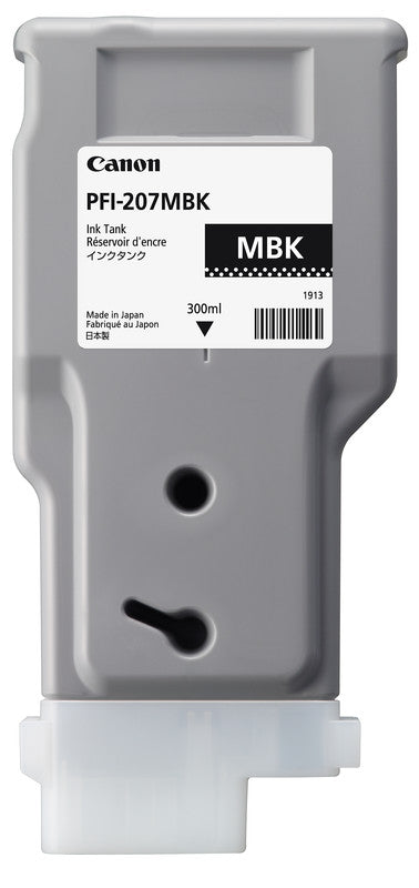 Canon Tintenpatrone PFI-207MBK, schwarz, 300 ml – für imagePROGRAF und andere