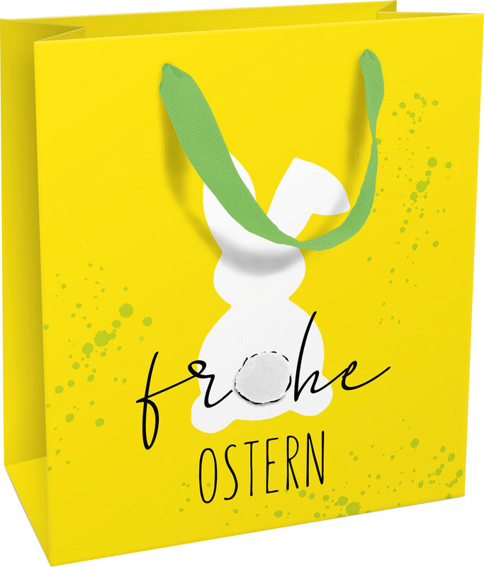 Braun + Company Tragetasche – White Bunny – Papier, matt, Ripsband – 180 × 210 × 80 mm