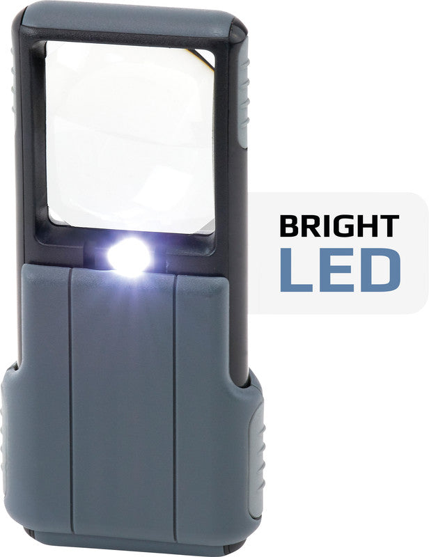 Carson MiniBrite – Leuchtlupe – 5× – mit LED – grau – 51 × 114 × 15 mm