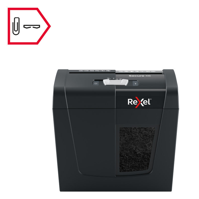 Rexel Secure X6 – Aktenvernichter, DIN P-4, Partikelschnitt 4 × 40 mm, 6 Blatt, 10 l, A4