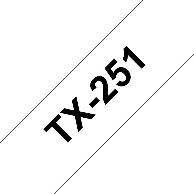 Brother Schriftband – 24 mm × 15 m, weiss, schwarz