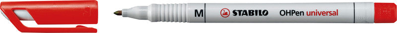 STABILO Non-Permanent-Marker OHPen universal – mittel 1 mm – rot – feucht abwischbar