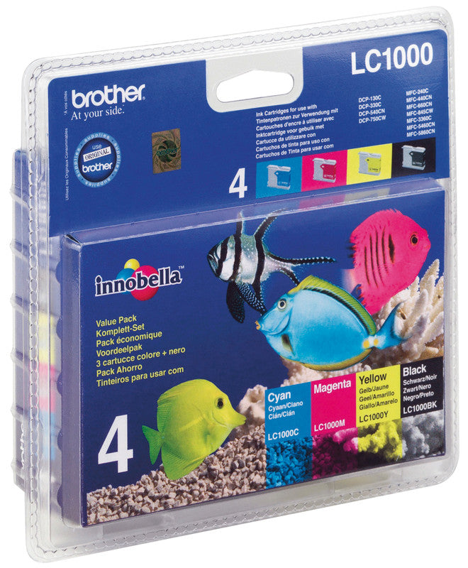 Brother Tintenpatronen-Multipack CMYK, 4er-Pack – für Inkjetdrucker/Multifunktionsgeräte