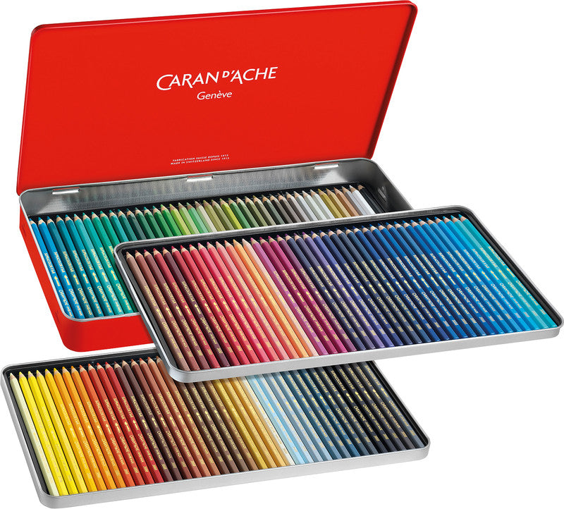 Caran d-Ache Caran d'Ache Aquarellfarbstifte Supracolor Soft – 120 Farben, im Metalletui, Ø 3,8 mm, FSC