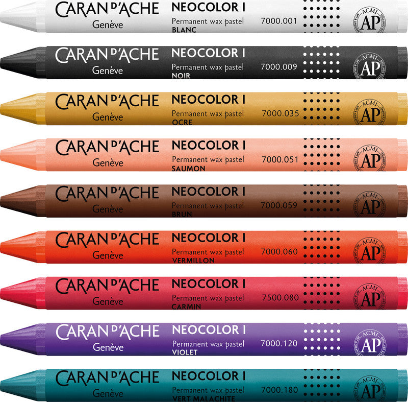 Caran d-Ache Caran d'Ache Neocolor I Wachsmalkreide – Hellviolett, Ø 8,6 × 100 mm, 1er-Pack, wasserfest, lichtbeständig