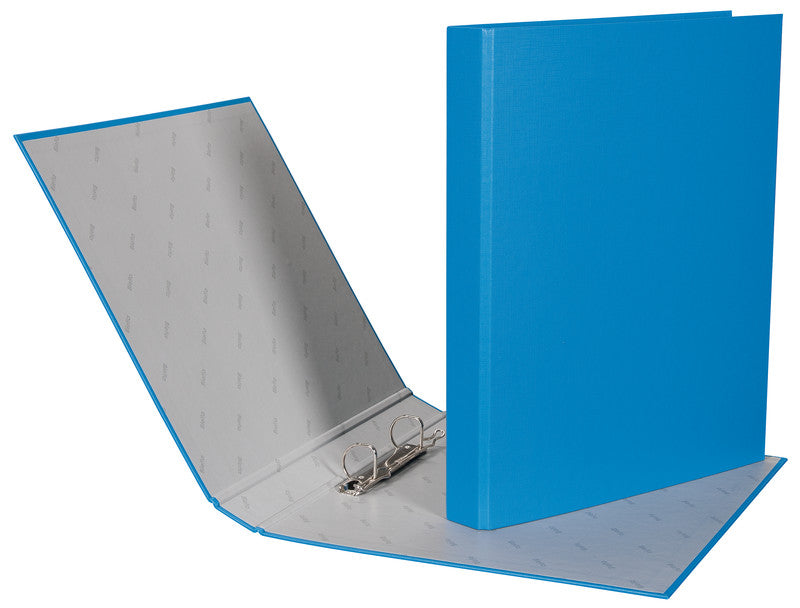 Biella Zeigebuch – A4 hoch – 2-Ring Kombi-Mechanik, Ø 20 mm, Rücken 35 mm – Blau, mit Niederhalter, FSC