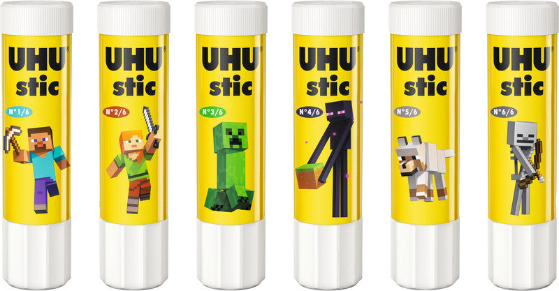 UHU Klebestift – Stark, Transparent, Lösemittelfrei, 21 g, für Papier, Karton, Etiketten u. a.