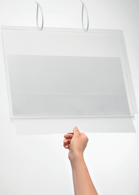 Durable Plakattasche – 297 × 420 mm, transparent, Kunststoff, wiederablösbar