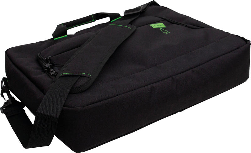 Q-Connect Notebook-Tasche – für Notebooks bis 17,2", Aufsteckfunktion, recyceltes PET (rPET), schwarz