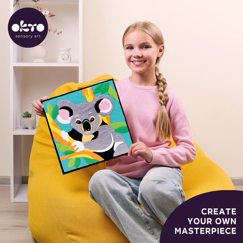 Okto Sensory Art – Modelliermasse-Set Koala – ab 5 Jahren – 14 Modelliermassen – 290 × 290 mm