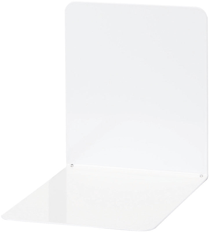 MAUL Buchstützen – weiss – 120 × 140 mm – Stahl, 2 Stück