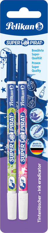 Pelikan Tintenlöscher Super Pirat – fein – blau – Blister 2 Stk.