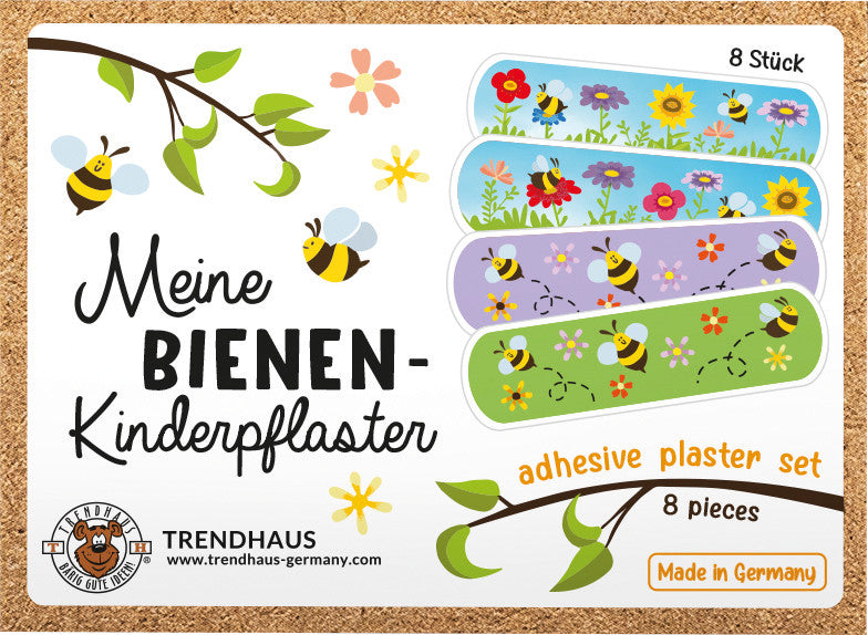 Trendhaus Pflaster Meine Bienen-Freunde – hautfreundlich, wasserabweisend – sortiert – 19 × 72 mm – 8 Stk.