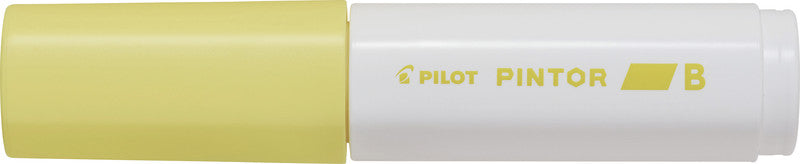 Pilot Pigment-Marker Pintor – Keilspitze 8 mm – Pastellgelb – Für dunkles Papier geeignet