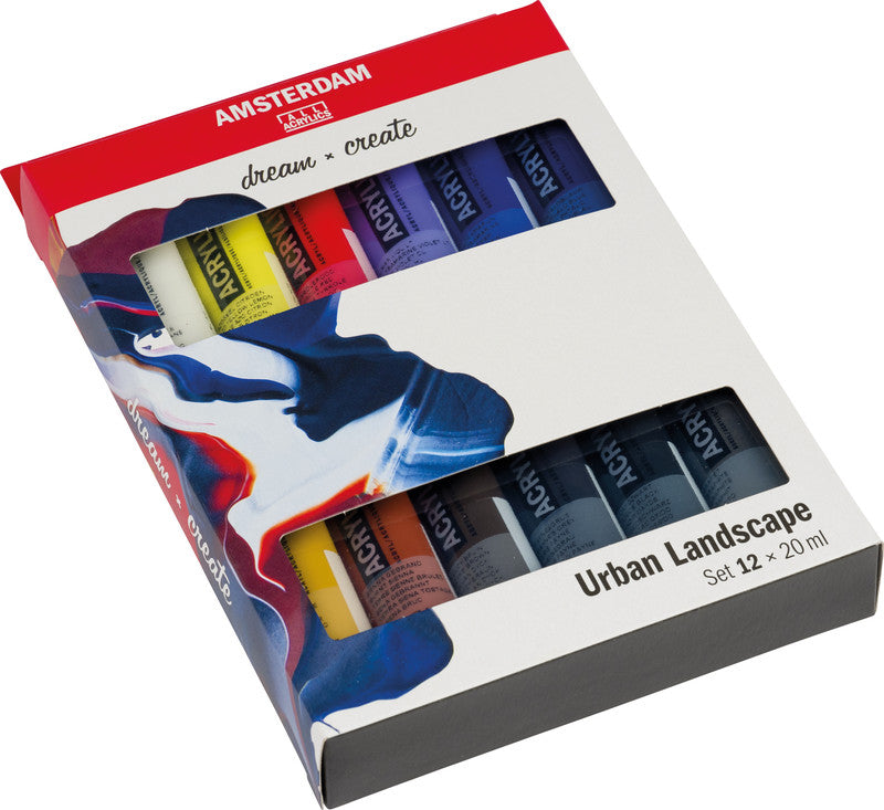 Royal Talens Amsterdam – Acryl Standard – Acrylset – 12 Farben, sortiert, 12 × 20 ml