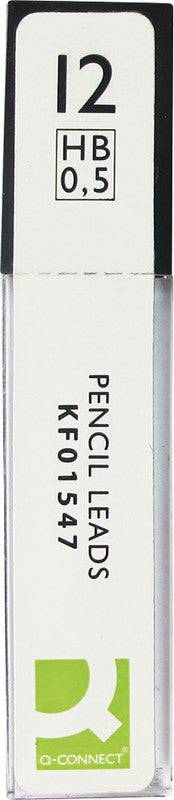 Q-CONNECT Bleistiftminen – Grau, 0,5 mm, HB, 12 Stk.