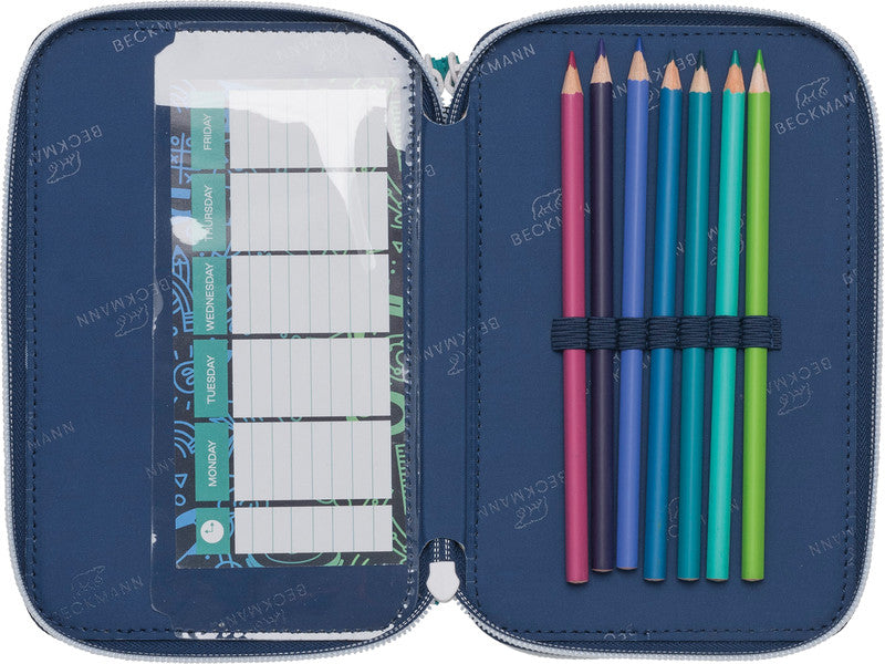 Beckmann Classic 1st Triple Etui, gefüllt, 27-teilig – Science – Kunststoff – 13 × 20,5 × 7 cm