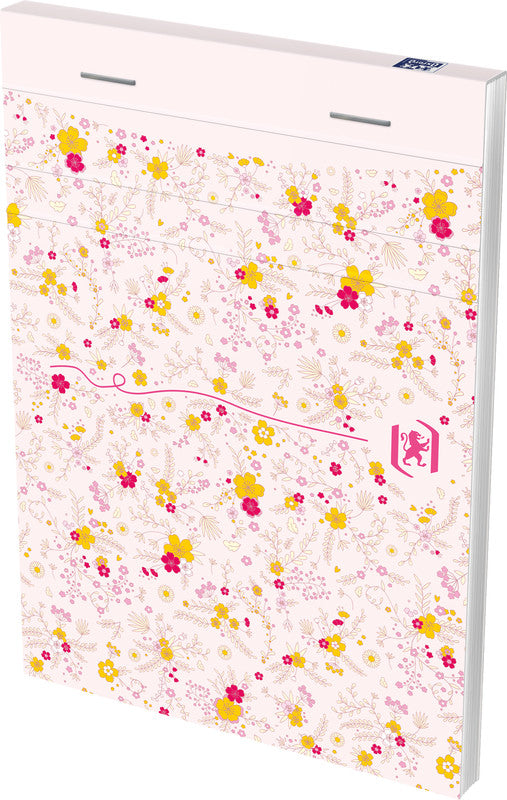 Oxford Notizblock A6, liniert, 6 mm, Klammerheftung, 80 Blatt, perforiert, 90 g/m² – mehrfarbig