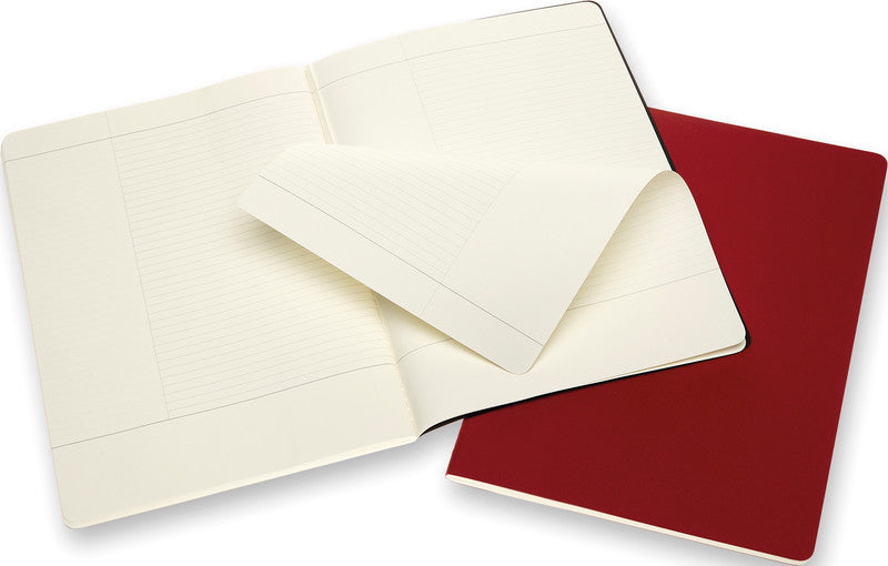 Moleskine Notizheft A4, liniert, Fadenheftung, Karton, 120 Seiten – Elfenbein