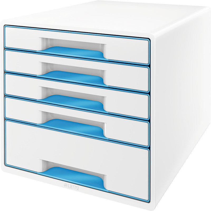 Leitz Wow Cube Aufbewahrungsbox – Blau, Weiss, Gummi