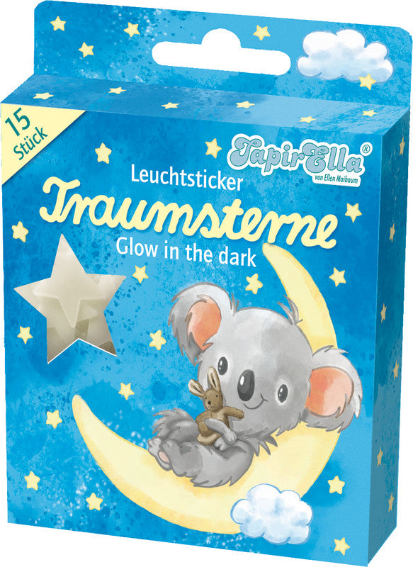 Tapirella Schmucketiketten – Motiv Traumsterne – Papier, 15 Stk, 1 Bogen, permanent haftend
