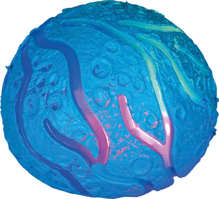 Trendhaus Space Adventure Stressball Knautsch-Meteor – Ø 6,5 cm, mit blinkendem LED-Licht