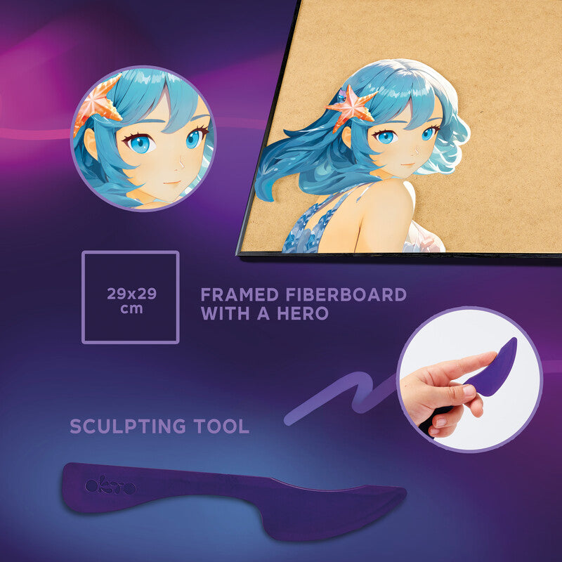Okto Sensory Art – Modelliermasse-Set 3D Painting Manga – ab 10 Jahren – 290 × 290 mm