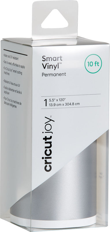 Cricut Klebefolie – glänzend, permanent, silber – 13,9 × 304,8 cm – für Cricut Joy