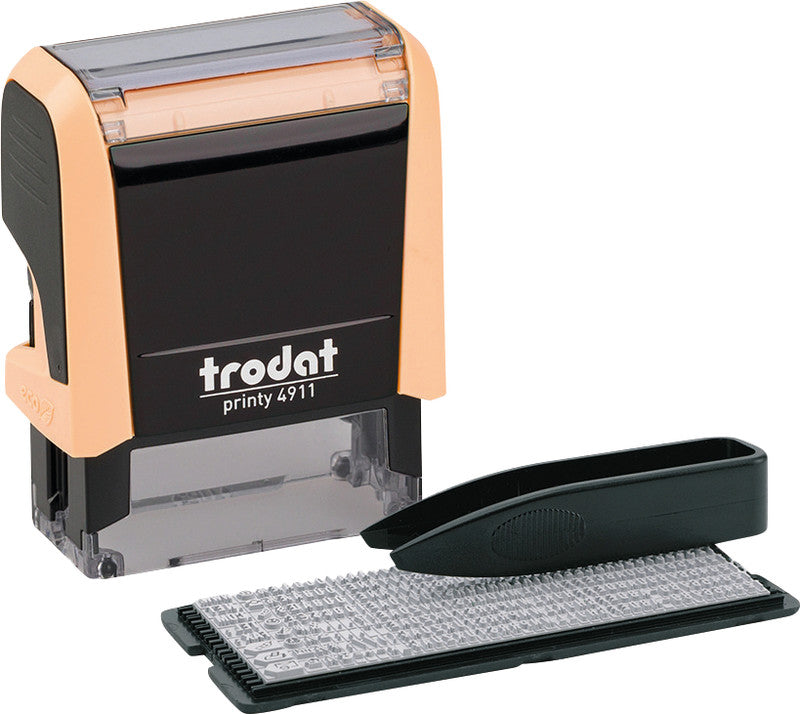 Trodat Motivstempel Printy 4911 – Motiv: zum Selbersetzen, mit schwarzem auswechselbarem Stempelkissen