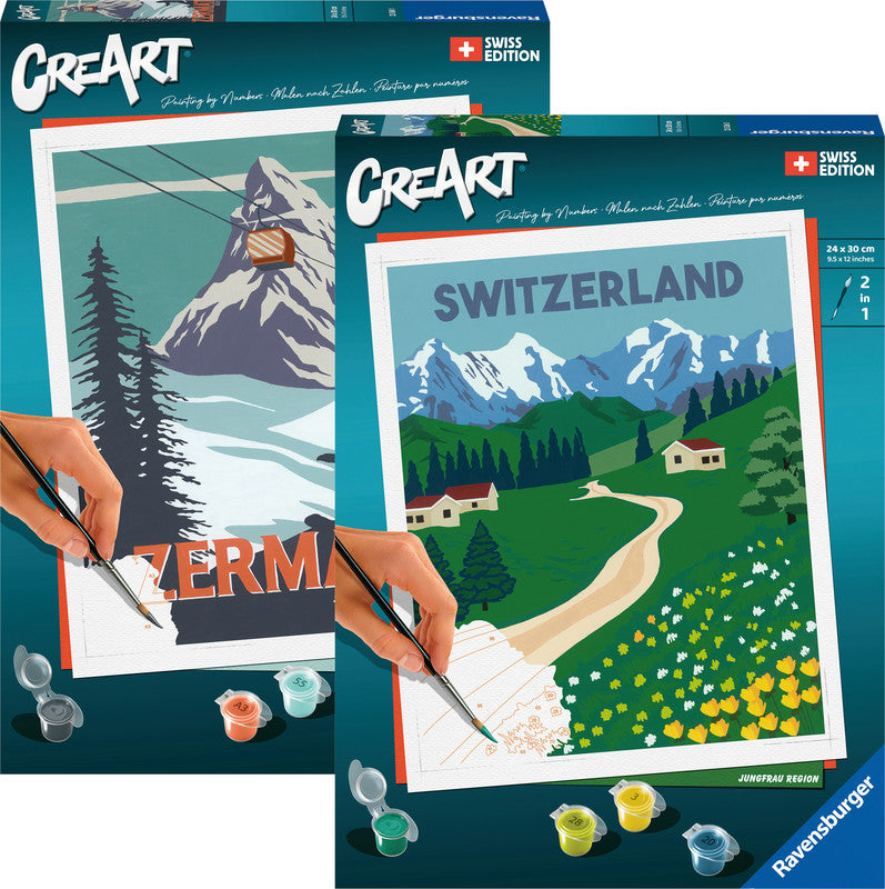 Ravensburger Malkasten Malen nach Zahlen Zermatt – ab 12 Jahren – 240 × 300 mm