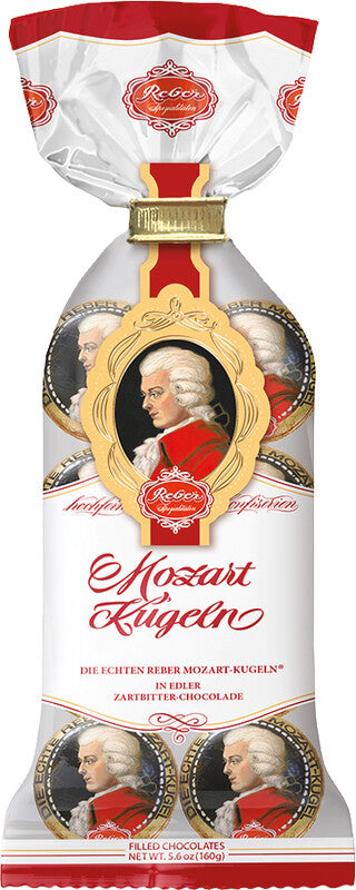 Reber Praliné Mozart-Kugeln – Pistazie, Dunkel, Milch, Beutel, 8 × 20 g (160 g)