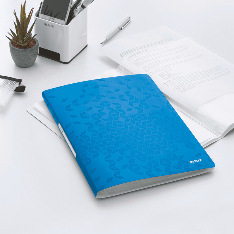 Leitz Sichtbuch WOW, für A4, 40 Hüllen – Polypropylen – Blau