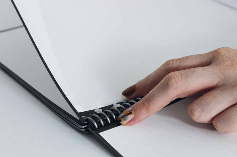 Rocketbook Spiralbuch, A5, liniert, 70 Seiten – schwarz, für ROCKETBOOK App