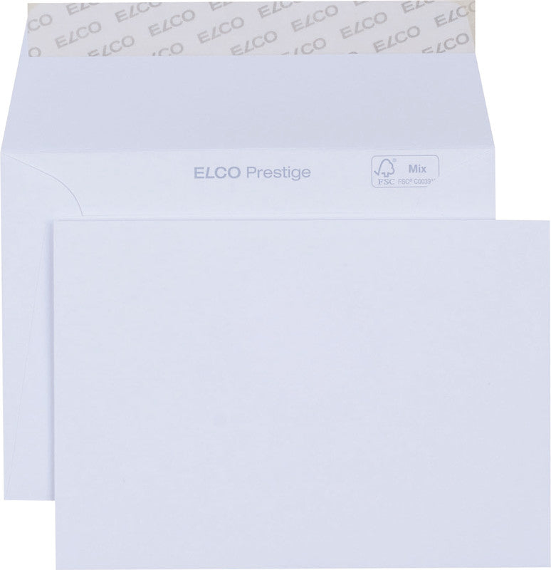 Elco Couvert C6, ohne Fenster, selbstklebend, weiss, 120 g/m² – 250 Stk.